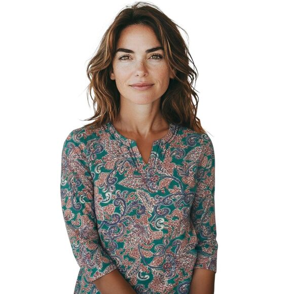 Talbots Tops - Talbots Bandana Paisley Tunic Top